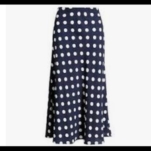 Halogen Dresses & Skirts - 🔴555 NWT Halogen Navy-Ivory Blair Dot Skirt. SzS